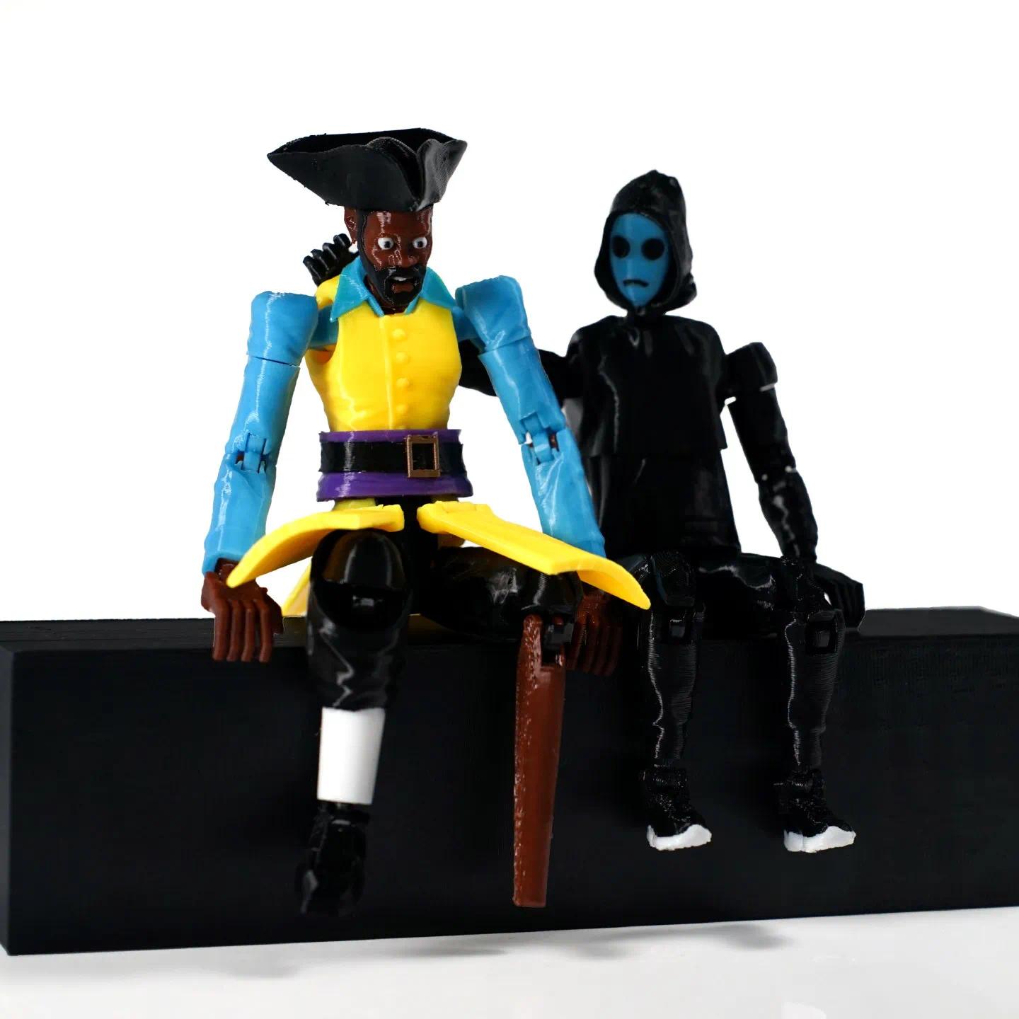 Super 3D 3D Printed Backrooms Pirate Clark Action Figure Backrooms Dummy13 T13 Multi-Jointed Action Figure Toys