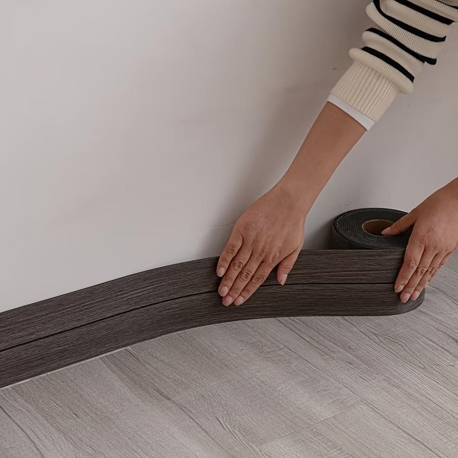 3D Retro Peel and Stick Baseboard, Waterproof Wall Border Decoration, Wall Skirting Board Molding Decoration, Bedroom, Living Room, Kitchen, Bathroom DI