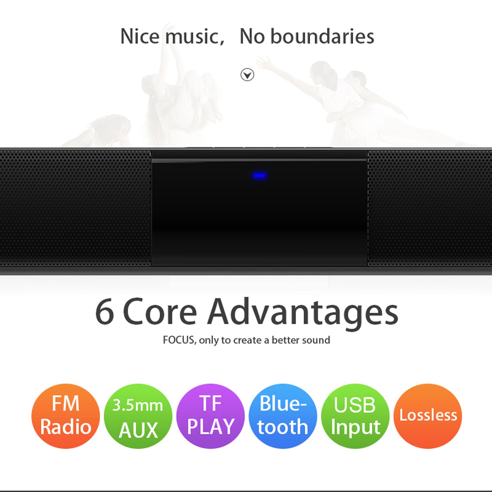 Sound Bar for Smart TV with Subwoofer, Wireless Bluetooth 5.0 Surround System for Home Theater, TF/AUX/U Disk/TWS, Deep Bass for PC/Gaming/Projector Home Theater, for Studio, Live, Stage