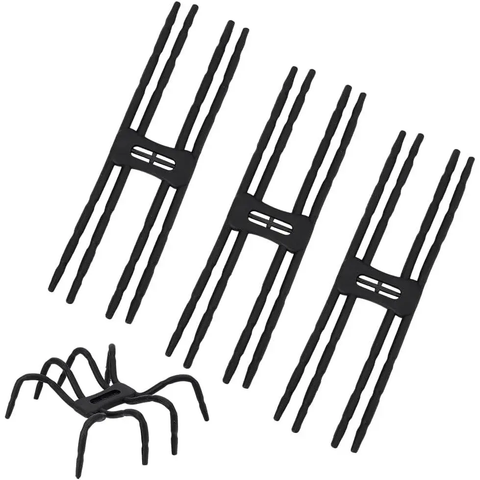 4 count Multi Function Portable Spider Phone Holder Stand, for Cell Phone Smartphones Tablets, Flexible Doll Stands Holder,  Doll Bracket Support Rack, Black