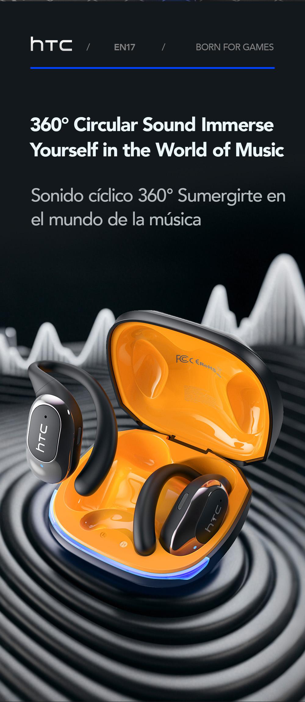 HTC-NE17 Elite: Premium AI Gaming Headset with 134-language Translation, Hi-Fi Audio Precision, Lightweight Ergonomic Design, and Immersive InGame Communication headphones bluetooth translation bluetooth earbuds translator earbuds #fathersdaygiftsectivity