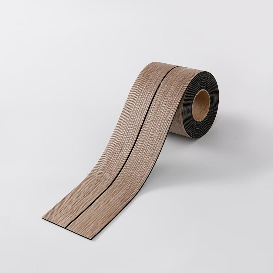 Self-Adhesive Baseboard Molding Trim Strip, Wood Grain Design, Easy Peel & Stick Floor Transition Strips for Walls, Doors, Ceilings, Floors