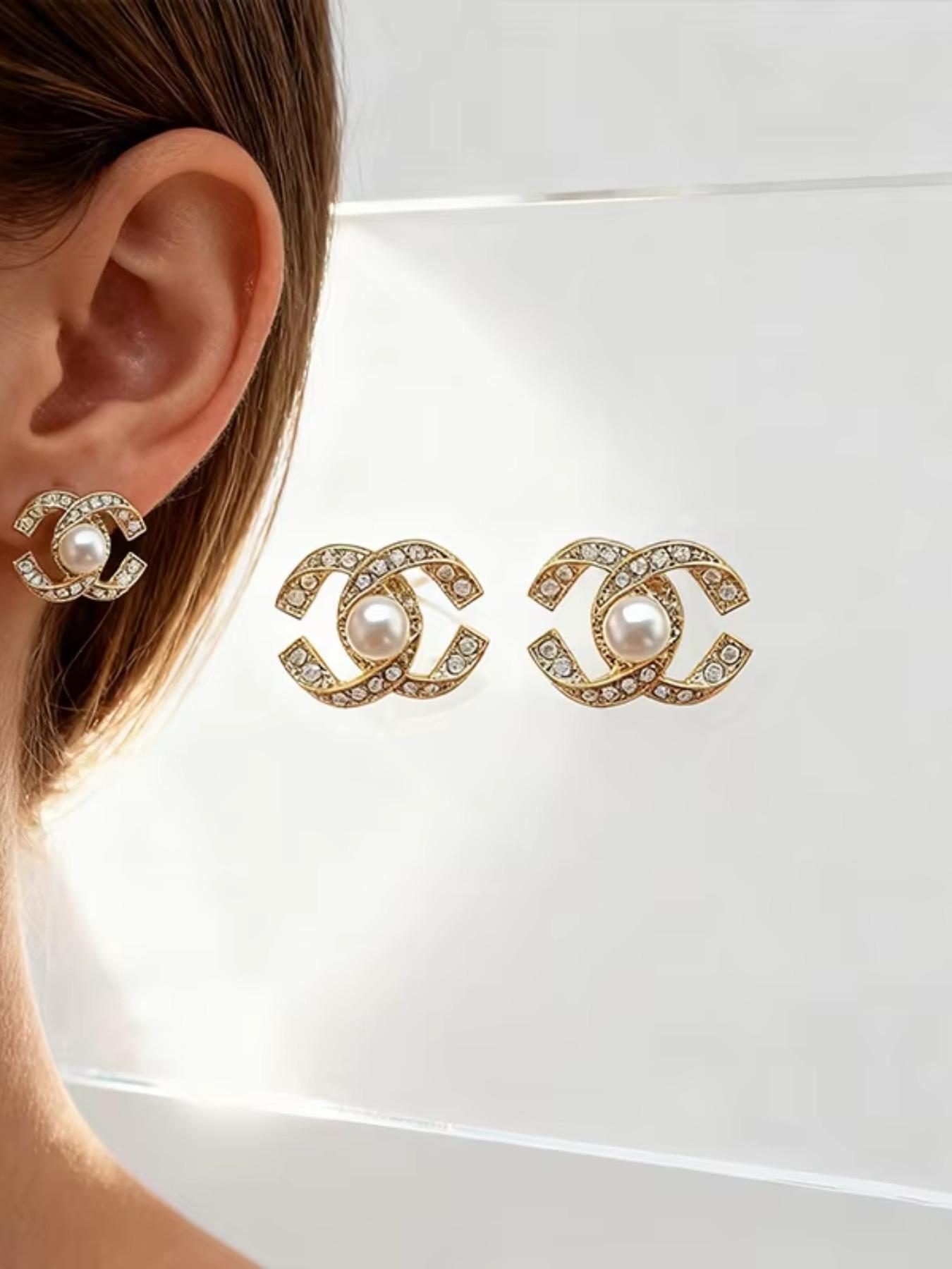 Elegant Pearl Earrings Set, C-Shaped Multifunctional Design, Perfect for Women Daily Wear & Outdoors, Fashionable Luxury Jewelry