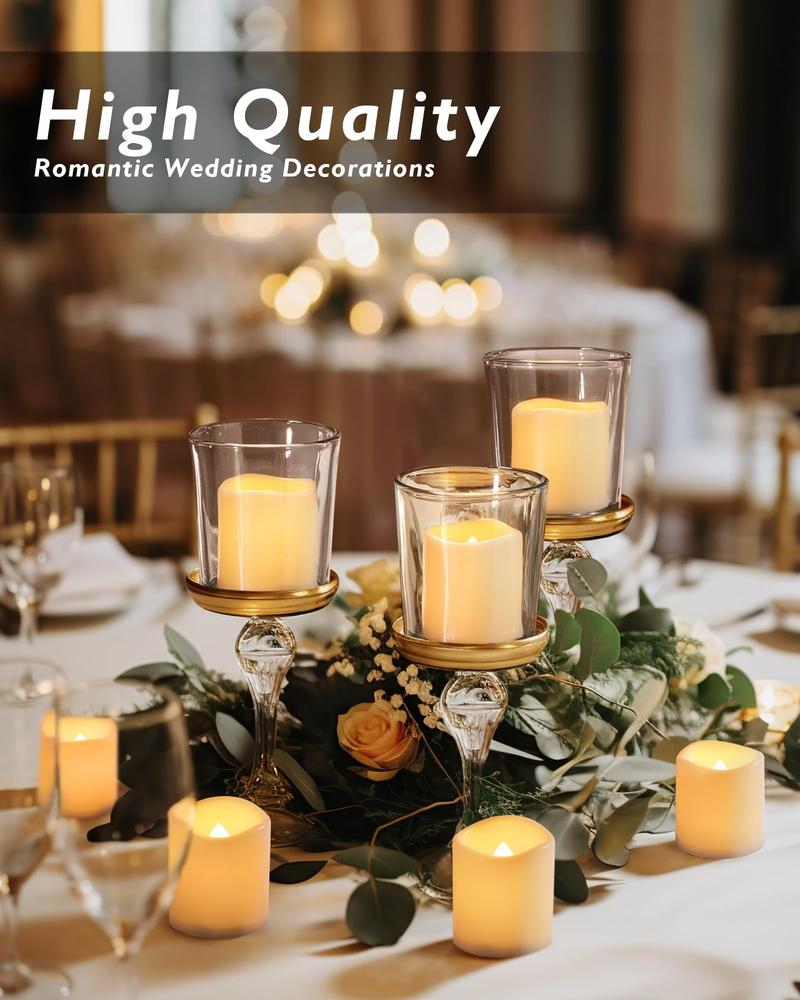 50Pack Flickering Flameless  Candle, 200+Hour Electric Fake Candles, Battery Operated  for Wedding, Outdoor, Table, Festival (Battery Included) christmas  lights  home party Decorations graduation decorations Usb Charging Lampara   christmas decorations