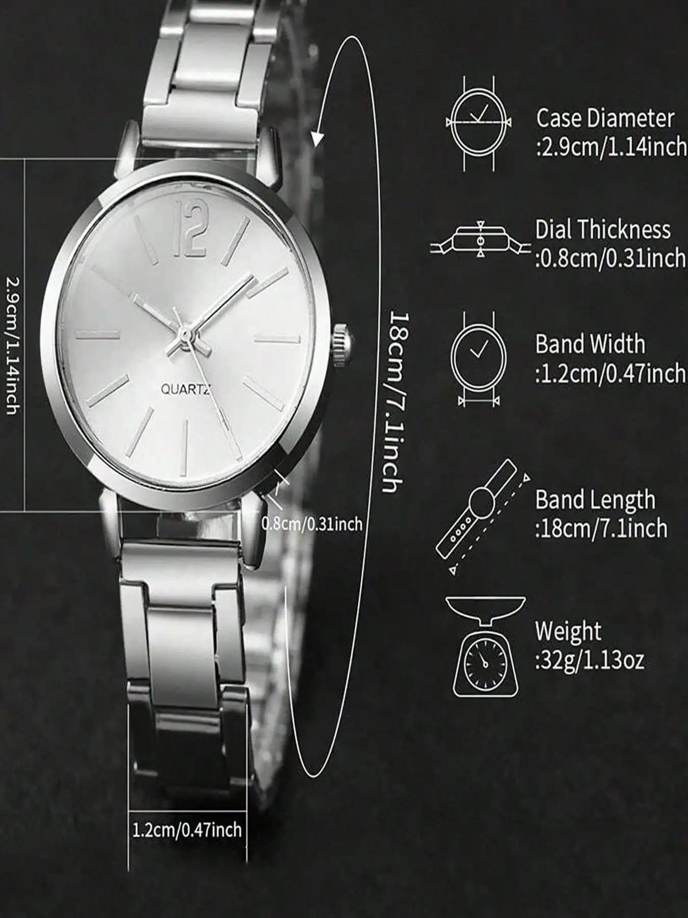 Fashionable quartz women's watch, luxurious and simple circular dial, elegant style, suitable for all seasons