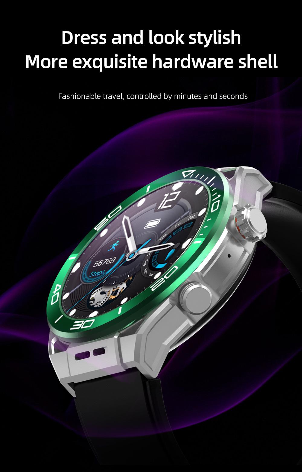 1.52in Round Screen Metal Smartwatch - Card-Slot Wearable Tech Device, Foreign Trade Version 2+16G Single Camera Digital Camera, X5 Model Health Tracker, Hot TikTok Party Toy