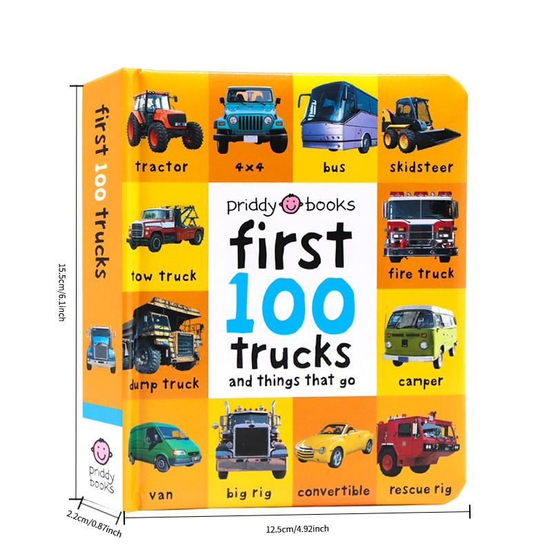 First 100 Trucks & Things That Go Board Book, English Language Learning for Kids, Interactive Vocabulary Building, Perfect for Home Education