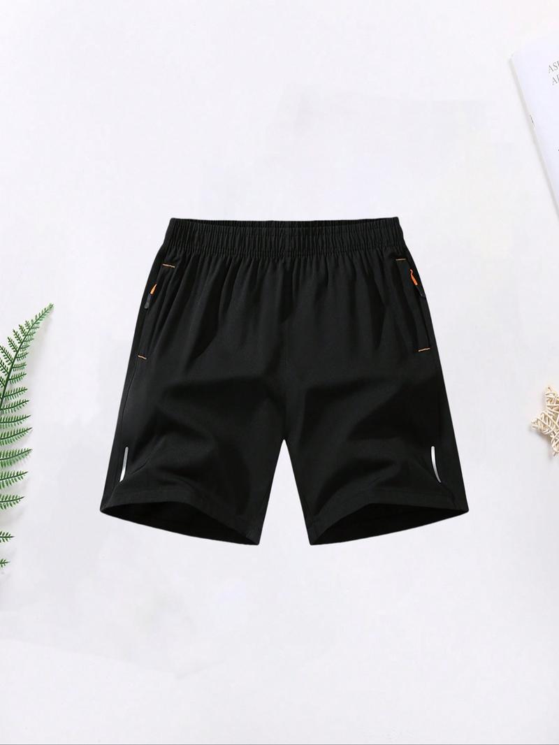 Men's Reflective Print Sport Shorts, Casual Fashion Outdoor Running ...