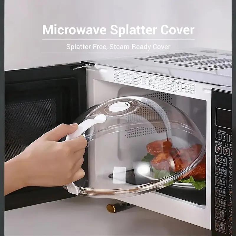 Microwave Splatter Cover with Handle, Reusable Microwave Food Lid, Modern Kitchen Utensil, Practical Kitchen Gadget, Kitchen Utensils Gadgets and Accessory Designed for hot dishes, prevents oil splatters, and keeps food fresh. Ideal for family gatherings. Microwave Splatter Cover with Handle, Reusable Microwave Food Lid, Modern Kitchen Utensil, Practical Kitchen Gadget, Kitchen Utensils Gadgets and Accessory Designed for hot dishes, prevents oil splatters, and keeps food fresh. Ideal for family gatherings.