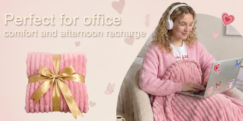 Raybee Cozy Soft Blankets - Portable Lightweight Blanket for Couch, Travel,Office,Courtyard,Home Bedroom Decor Plush Outdoorfun,Flannel Throw Blanket,Perfect Gift Ideal