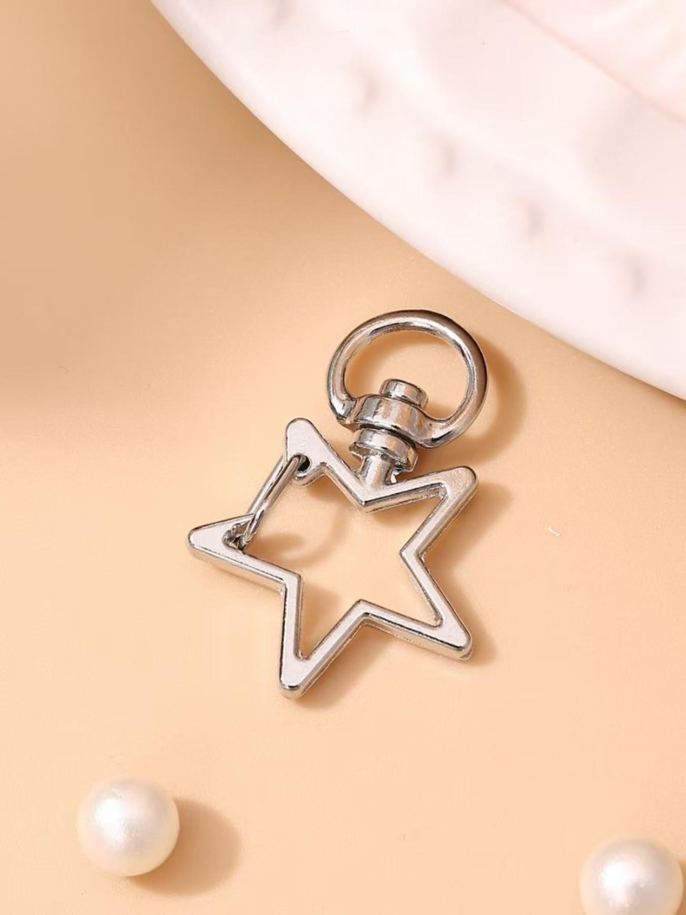 10pcs Metal Swivel Lobster Clasp Snap Hook, Key Rings, Star Shape Clasp, Durable & Versatile, Ideal for Jewelry Making & DIY Projects