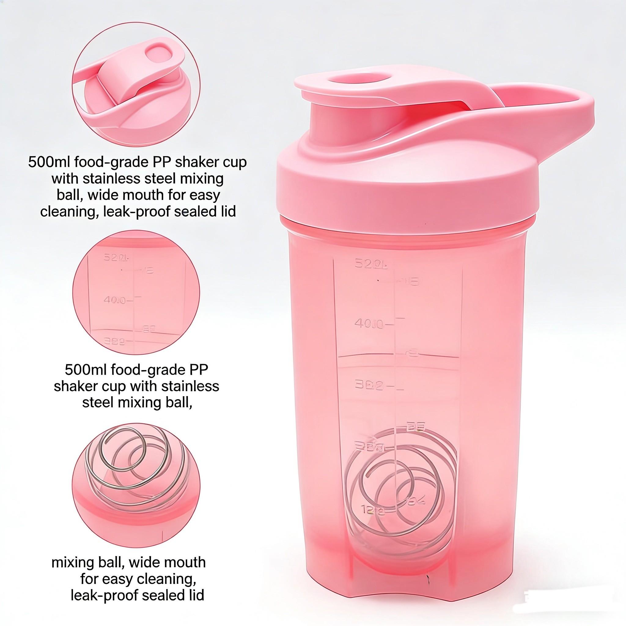 500ML Protein Shaker Cup, BPA-Free Blender Bottle for Smoothies & Sports Drinks, Ideal Gift for Family, Made of Polypropylene