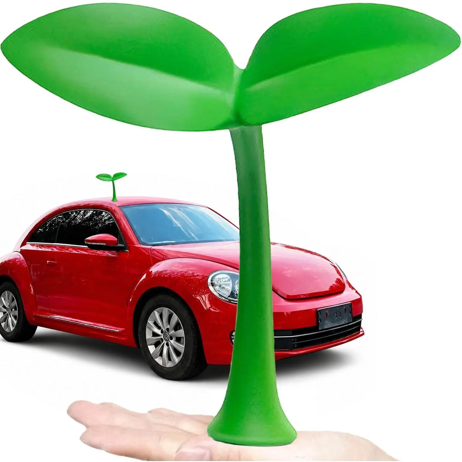 Car Sprout Roof Decoration for Car Top,Bean Sprout Decals for Hood Or Trunk Lid,Fun Green Grass Car Exterior Stickers Decor(Bean Sprouts)