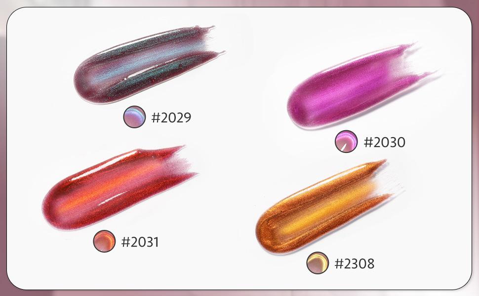 GAOY Brilliant Fireworks Cat Eye Gel Nail Polish Set with Magnet for Pink Green Glitter Holographic Cat Eye, Salon Gel Manicure and Nail Art DIY at Home