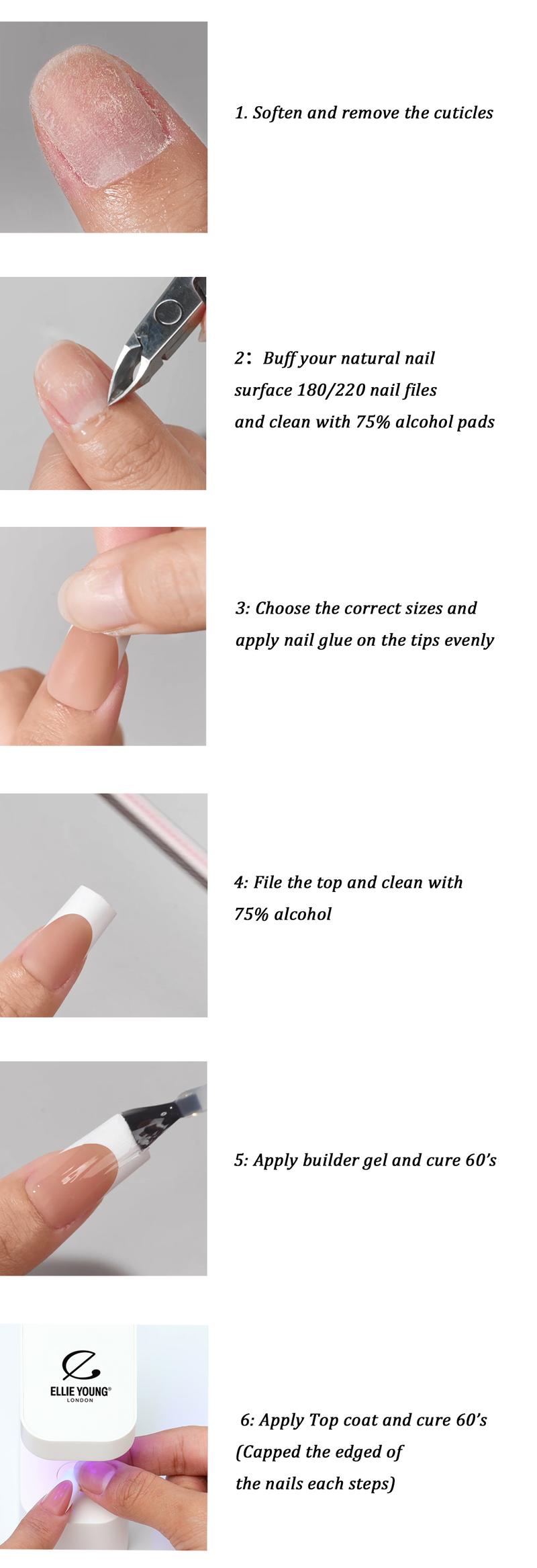 [ Pink Pastel Tip ] PRO-TIPS 150pcs Pink Short Square French Nail Tip, Press-On Nails – 15 Sizes, Gel Acrylic Nail Extensions for DIY Nail Art & Polish, Ellie Young, Christmas Nail Tips, Black Friday, US