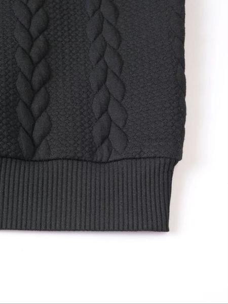 Men's solid color knitted jacquard turtleneck sweater is comfortable, warm and windproof, and can be layered. Casual, comfortable, regular slim fit long-sleeved sweatshirt, suitable for autumn and winter wear, and for men's daily outfits.