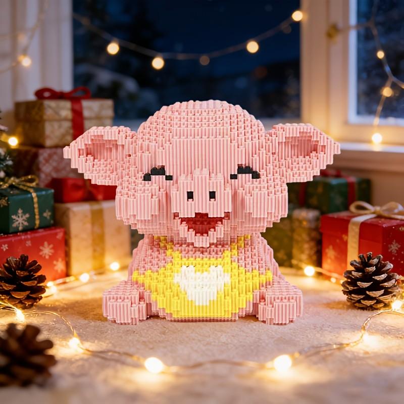 Large Animal Block Model, Creative Desk Ornament, Room Decor, Holiday Gift, No Power Needed, Enhances Thinking Skills, Family Interactive Toy