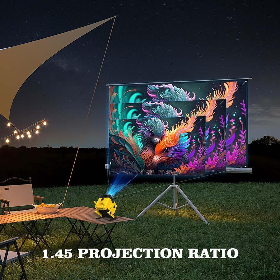 2025 Upgraded XBJ H8 Mini Projector with Android 11.0 - Native 1080P HD, 4K Supported, Wi - Fi 6 & Bluetooth Enabled, 360° Rotation, Auto - Focus for Bedroom, Home & Outdoor Viewing
