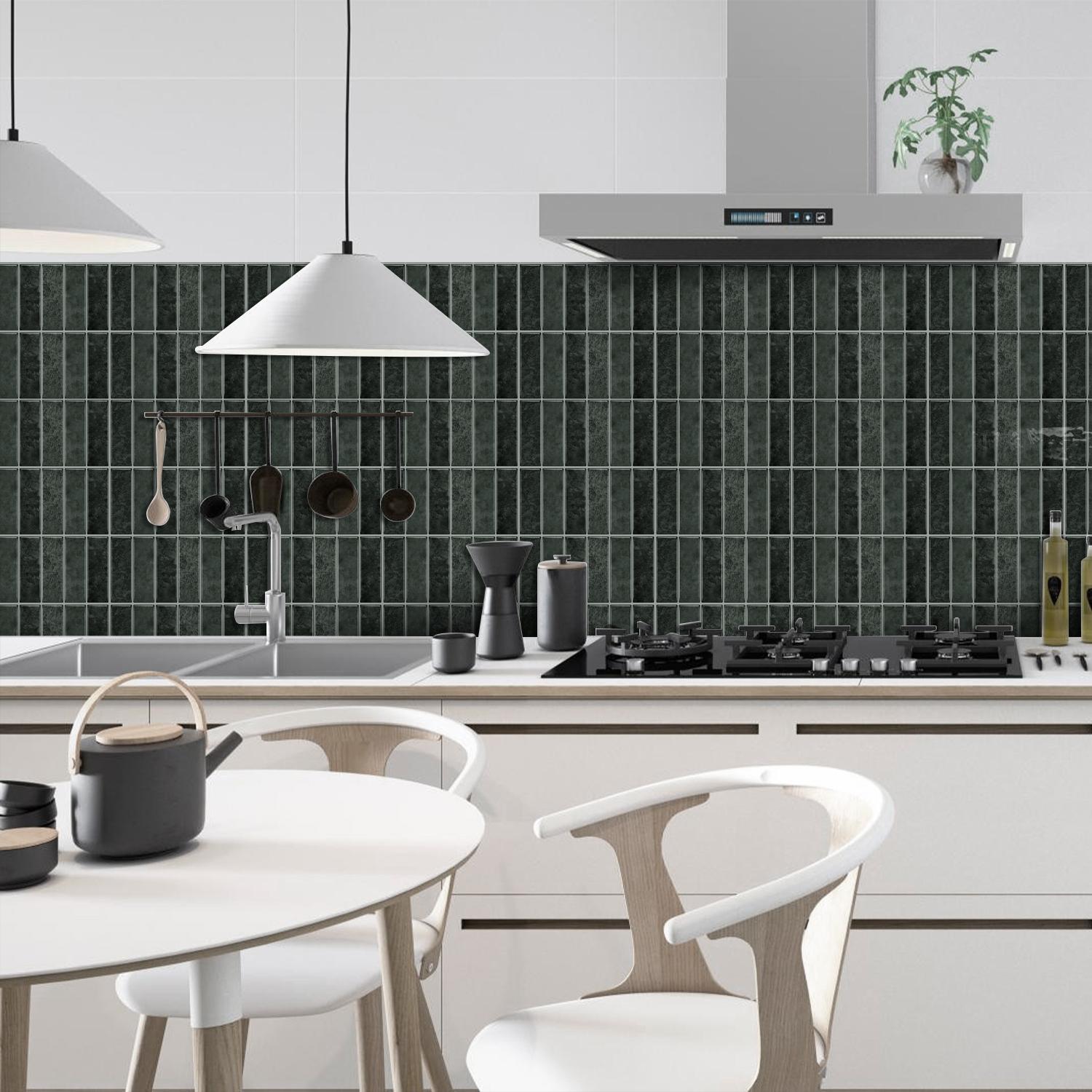 Kitchen Marble Backsplash Wallpaper, Peel and Stick Waterproof Oilproof Wall Tiles, Universal Flat Sticker for Kitchen Walls