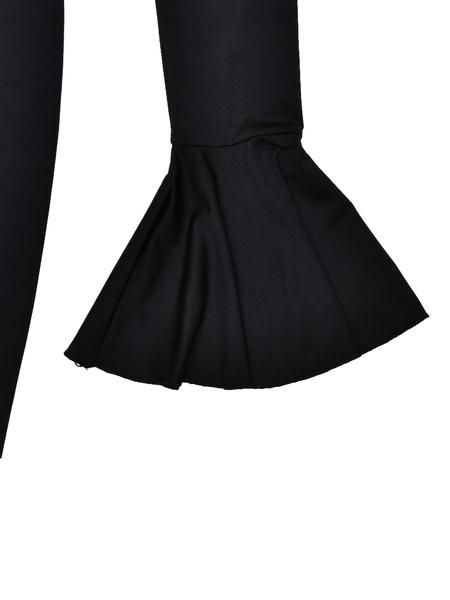 Sexy Long Ruffle Hem Dress, Slim-fit Flounce Sleeve Party Maxi Dress, Chic Elegant Fit, Single Button Side Slit Fall & Winter Fashion