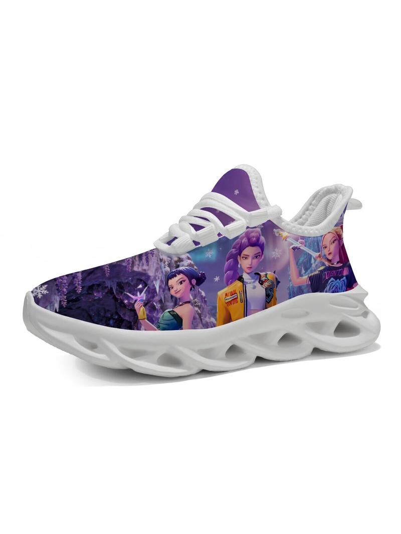 K-Pop Demon Hunters Casual Kids Sneakers Soft EVA Sole Low-cut Breathable Comfortable Fashion Sports Shoes for Girls Boys (011001) K-Pop Demon Hunters Casual Kids Sneakers Soft EVA Sole Low-cut Breathable Comfortable Fashion Sports Shoes for Girls Boys (011001)