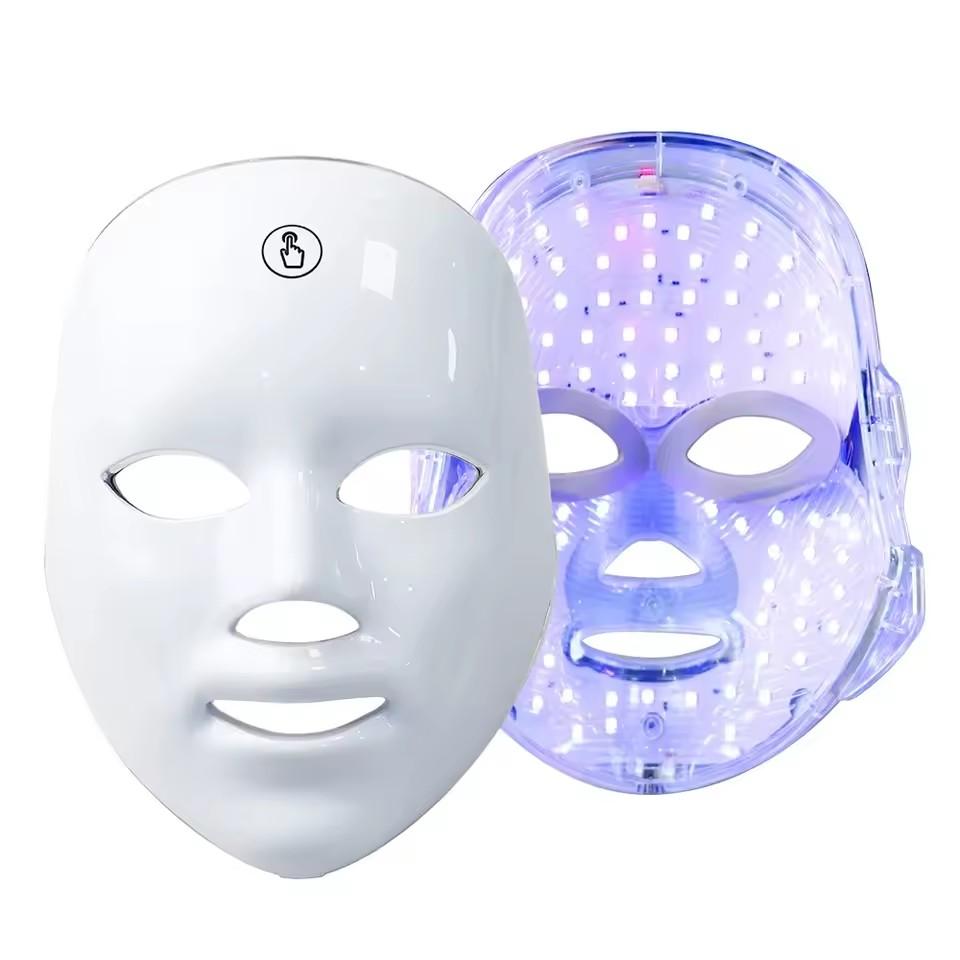 LED Facial Skin Care Mask, 7 Color LED Rechargeable Beauty Mask,  Ideal for Women & Girls
