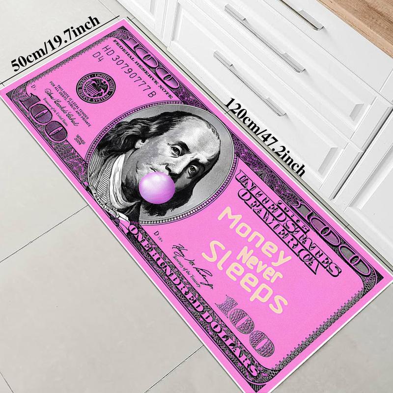 Creative 100 Dollar Pattern Rug, 1 Count Bedroom Decor Bedside Soft Carpet, Area Rug, Thickened Fluffy Plush Floor Mat for Home Living Room Bedroom