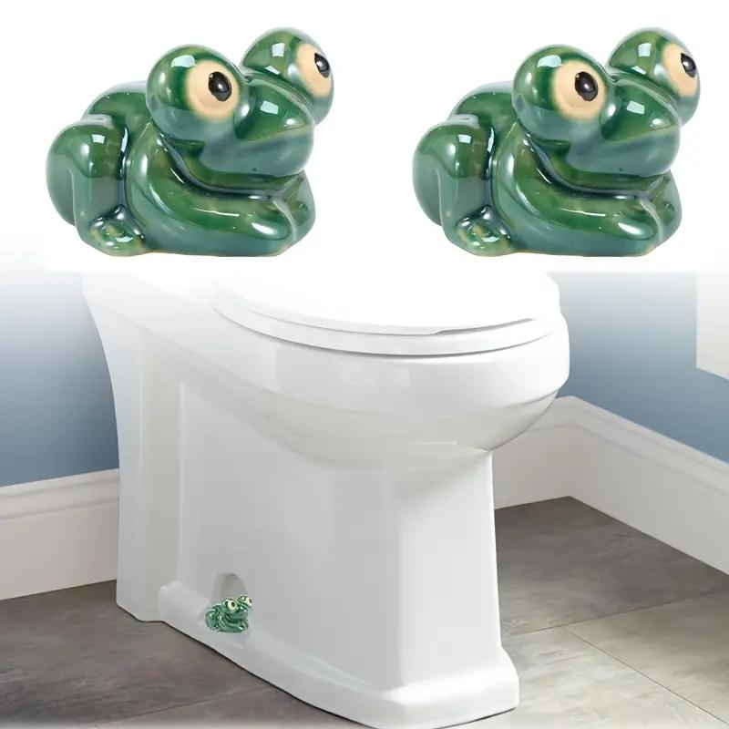 Ceramic Toilet Bolt Covers, Cute Funny Frog Design, Easy Installation, Bathroom Decoration, Set of 2, Ideal for Home Decor, Bathroom Decoration Accessories, Bathroom Accessory
