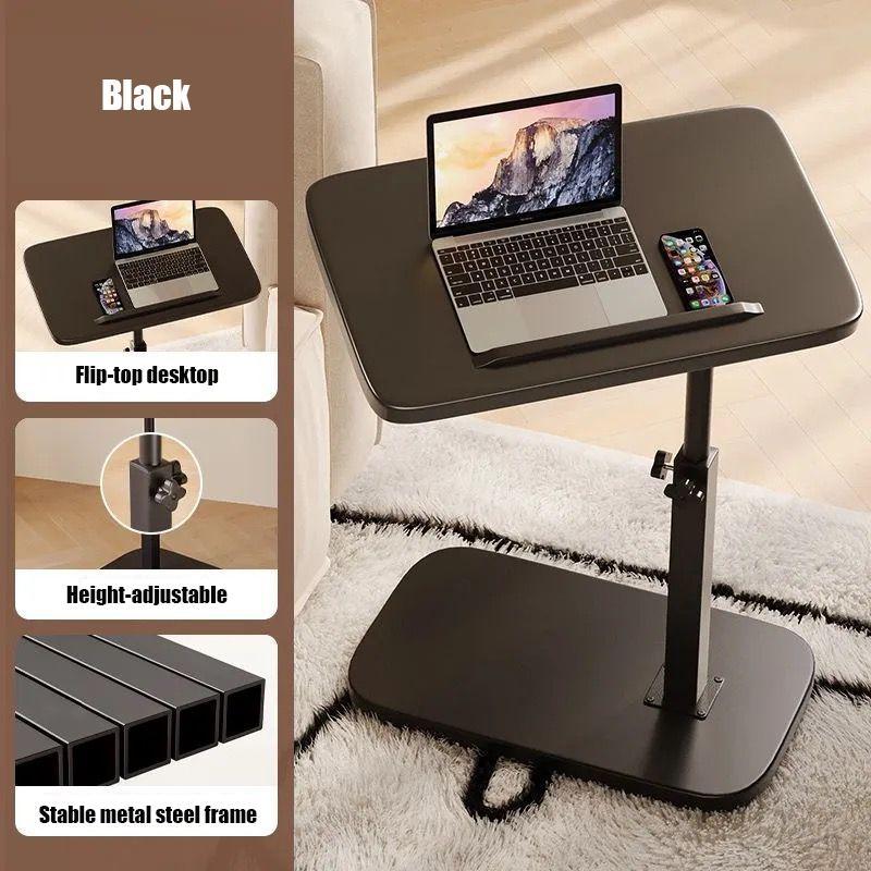 Portable Standing Desk for Home, Height Adjustable & Flipable, Sit Stand Dual Use, Bedside Tea Storage, Practical Furniture, Holiday Gift
