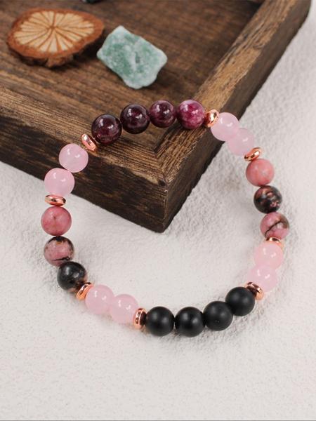 Natural Stone Garnet Bracelet for Women, Anxiety Relief Friendship Jewelry Gift, Relaxing Hand Chain Accessory for Friends