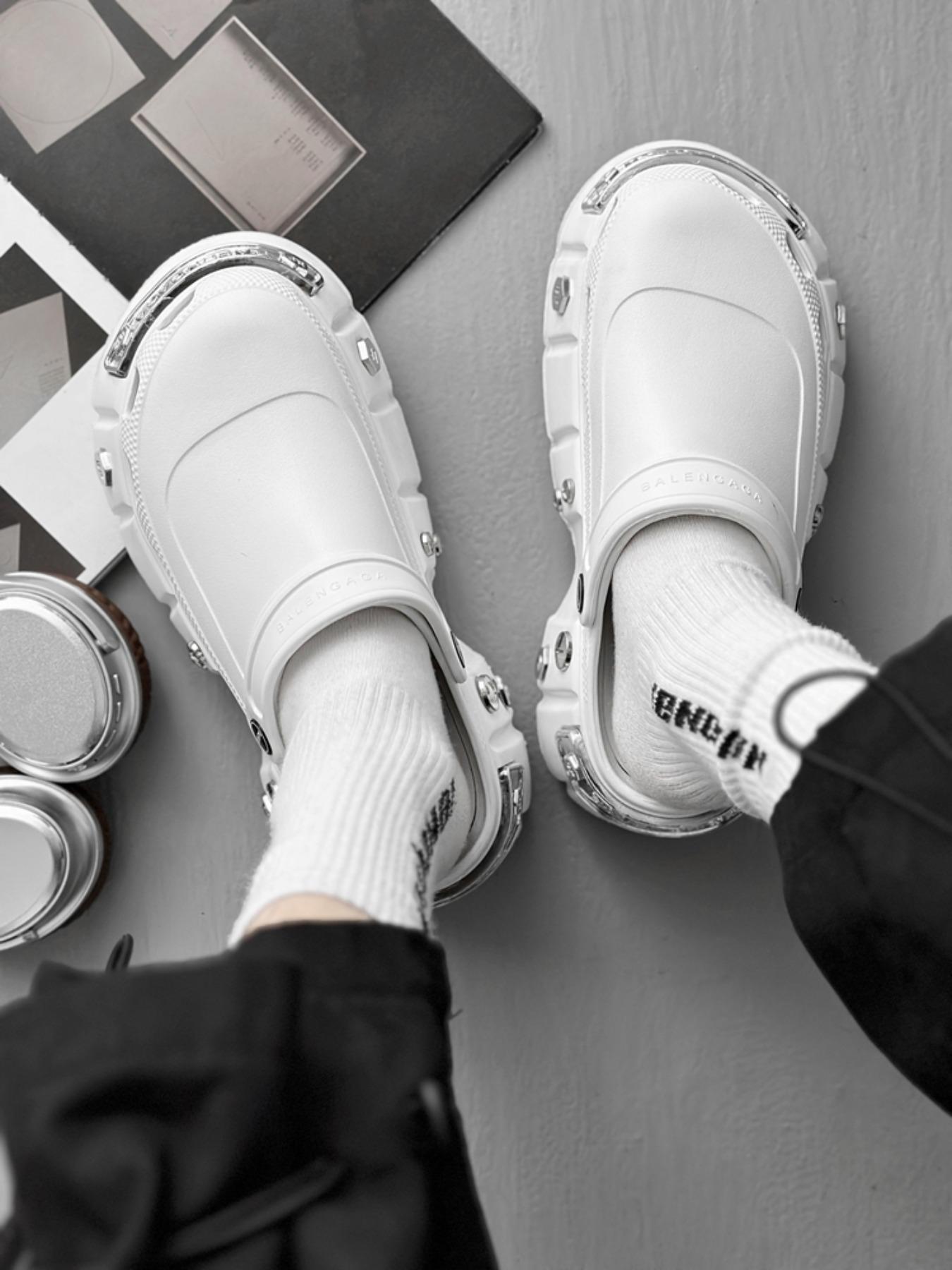 Unisex Punk Style Clogs, Studded Platform Clog, Fashionable Thick Sole Slippers for Indoor Outdoor Wear, Trendy All-match Slippers for Daily Wear, Walking Shoes