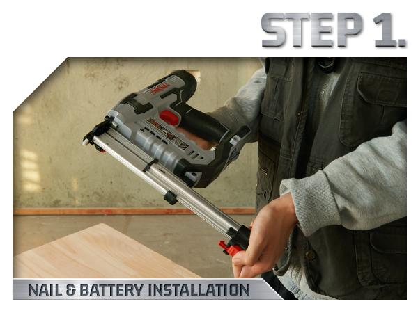 LINKNAL Electric Nail Gun, Cordless Brad Nailer, 18 Gauge, 2×20V Li-ion Batteries, Charger & 1000 Nails Included (L820-BN) - Tool Cordless Heavy Duty LINKNAL Electric Nail Gun, Cordless Brad Nailer, 18 Gauge, 2×20V Li-ion Batteries, Charger & 1000 Nails Included (L820-BN) - Tool Cordless Heavy Duty