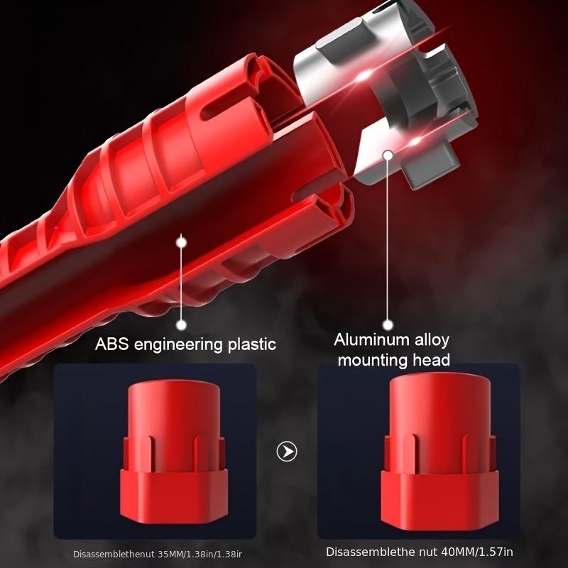 1-Piece 14-in-1 Faucet and Sink Installation Tool - Durable Plastic, Perfect for Bathroom Pipe Installation, Equipped with Adjustable Wrenches, Bender and Other Pipe Tools, Pipe Tools | Adjustable Wrenches | Durable Plastic, All-round Tools