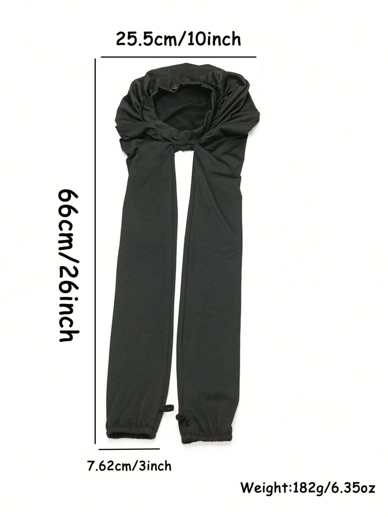 2-In-1 Breathable Long Hair Sleep Cap with Satin Bonnet, Soft Protective Crochet Hair Net, Lightweight Overnight Hair Cover for Braids, Locs & Curly Hair