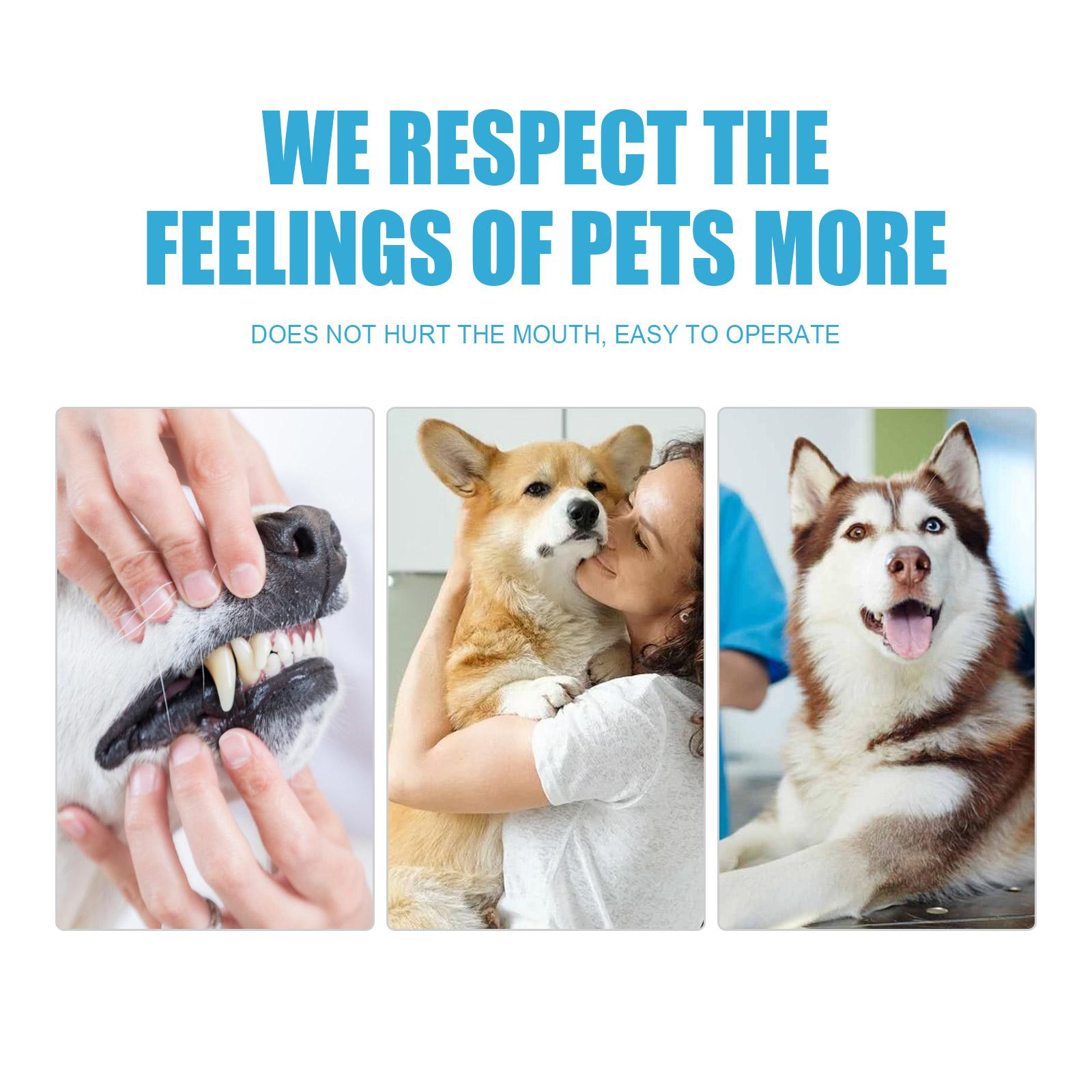 Edible Pet Toothpaste for Cats & Dogs, Daily Teeth Cleaning Oral Care Gel, Freshens Breath & Cleans Surface Stains