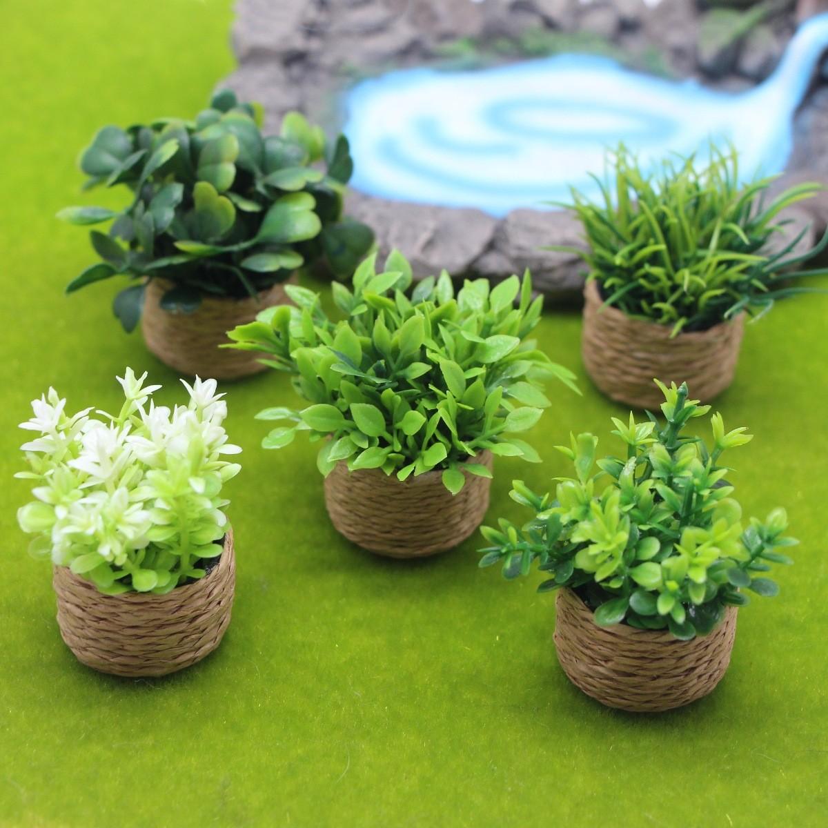 Mini Realistic Plant Pot Decorative Item, Indoor Car Decoration, Miniature Scene Props Model, Photography Accessories