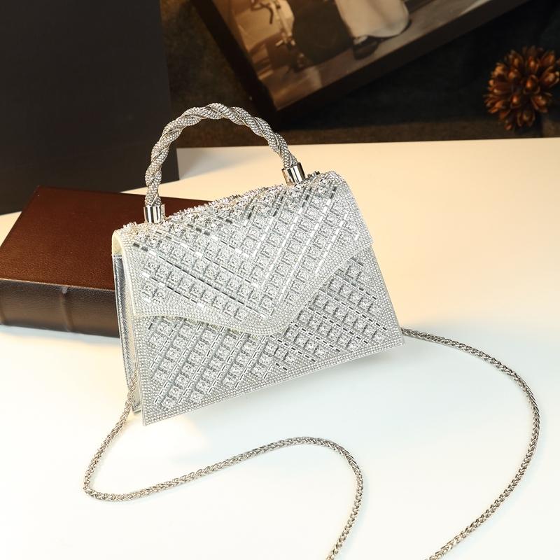 Luxury Rhinestone Handbag, Perfect for Evening Gowns, High-End Sparkling Crossbody Bag, Elegant Clutch for Special Occasions