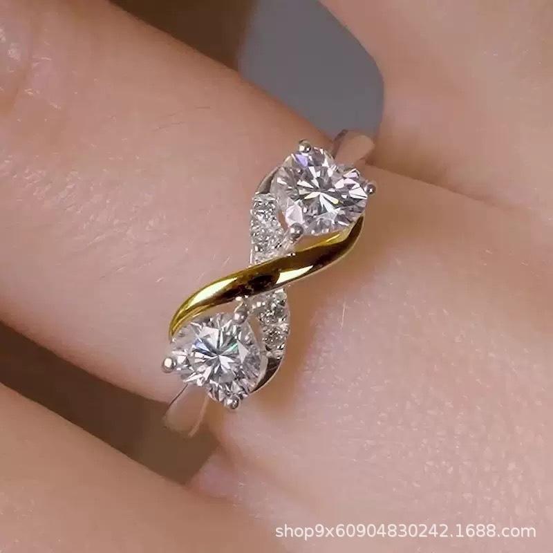 Two-Tone Copper CZ Heart Ring – Perfect Mother's Day Gift to Show How Much She Means to You