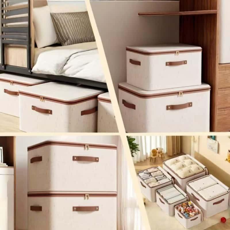 Foldable Large-Capacity Storage Box, Multi-Specification Cover, Ideal for Household, Office, Dormitory, Essential Family Organizer