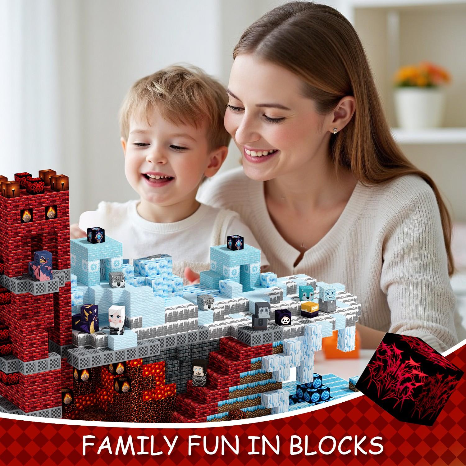 100/150 Pcs STEM Montessori Magnetic Building Blocks Set | Strong Magnetic Grip & Light-Through Building | Spatial Imagination & Teamwork Skills | Non-Slip Texture, Easy-Clean Surface | Birthday Gift for Kids Age 3+