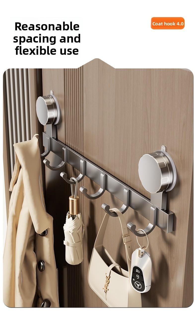 Strong Hold Suction Cup Hook, No-Drill Wall Mount Organizer, Ideal for Bathroom & Bedroom Storage, Holds Clothes Towels Robes