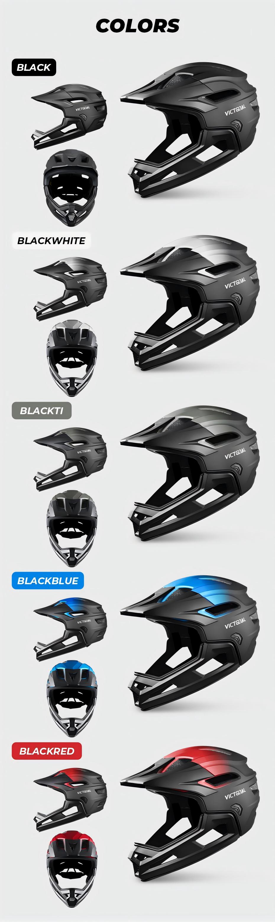 VICTGOAL Adult Detachable Mountain Bike Full Face Helmet, Men's Bicycle Head Protection, Off-Road MTB Safety Gear, Mbx Bmx Helmets, Motocross Helmet