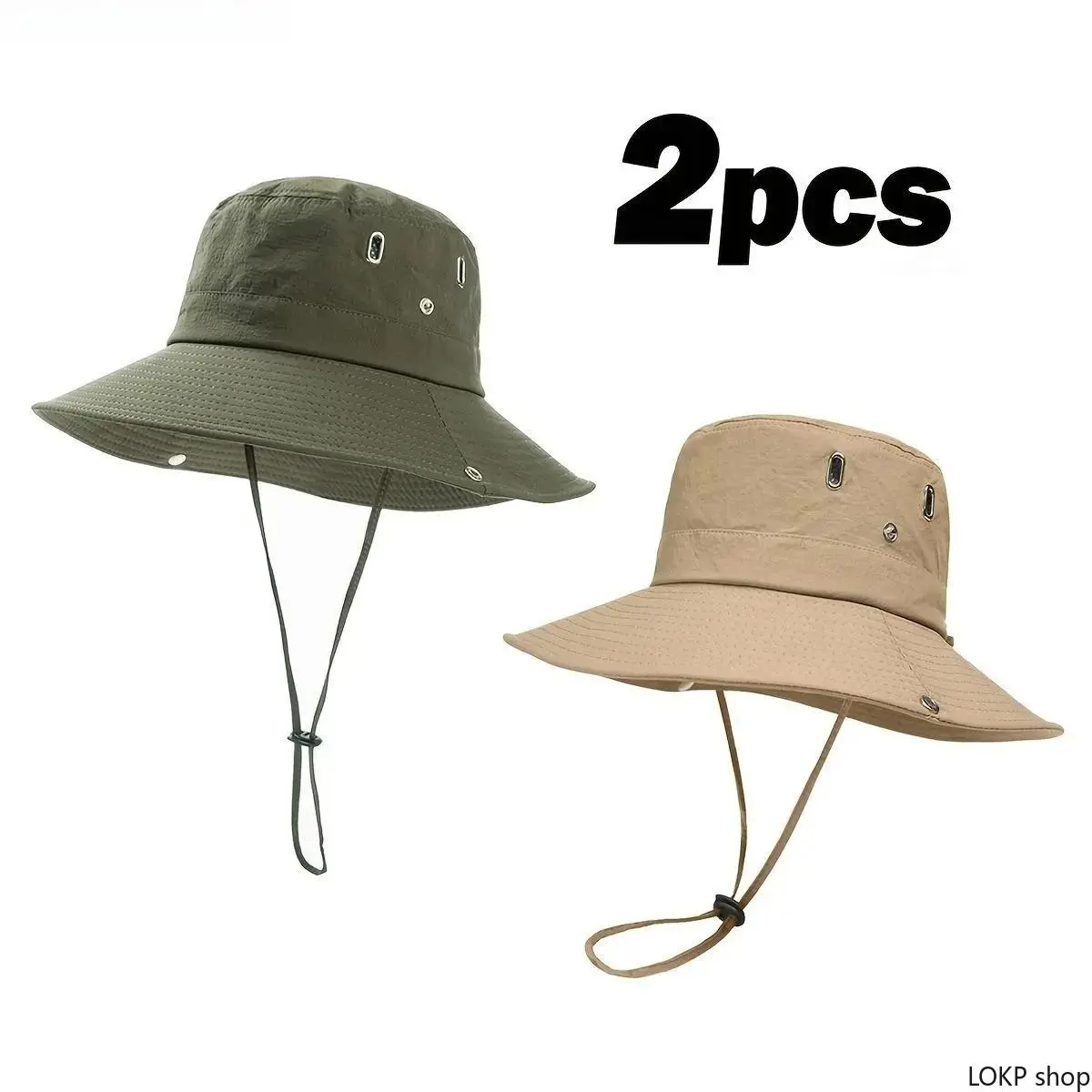 2‑Pack Unisex Outdoor Sun Hats, Wide‑Brim Boonie Bucket Hat With Neck Flap For Sun Protection, Foldable Headwear For Hiking, Fishing, Camping And Beach Summer Activities