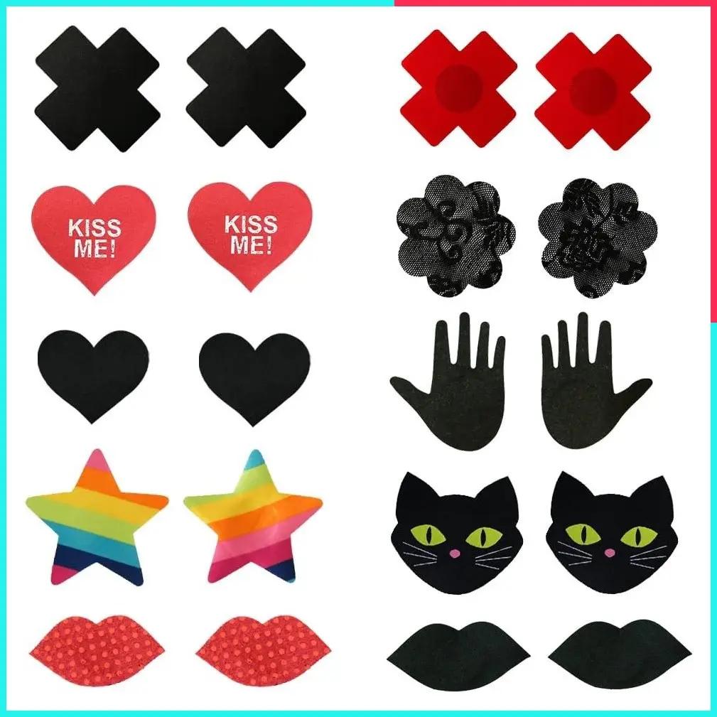 Disposable Nipple Covers Pasties Breast Petals for Women Lingerie, 10 Pairs