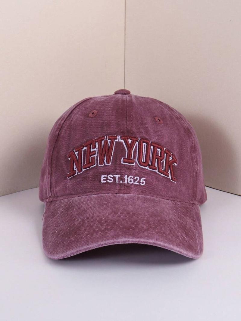 New York Embroidery Baseball Cap, Casual Outdoor Sports Hat for Men & Women, Vintage All-match Sun Hat for Daily Wear