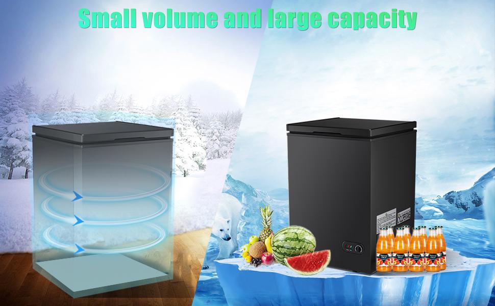 Antarctic Star 3.5 Cu.ft Chest Freezer 6.8℉to -4℉ Removable Basket Free Standing Top open Door Compact Freezer with Adjustable Temperature Defrost Water Drain/Power Saving. Antarctic Star 3.5 Cu.ft Chest Freezer 6.8℉to -4℉ Removable Basket Free Standing Top open Door Compact Freezer with Adjustable Temperature Defrost Water Drain/Power Saving.