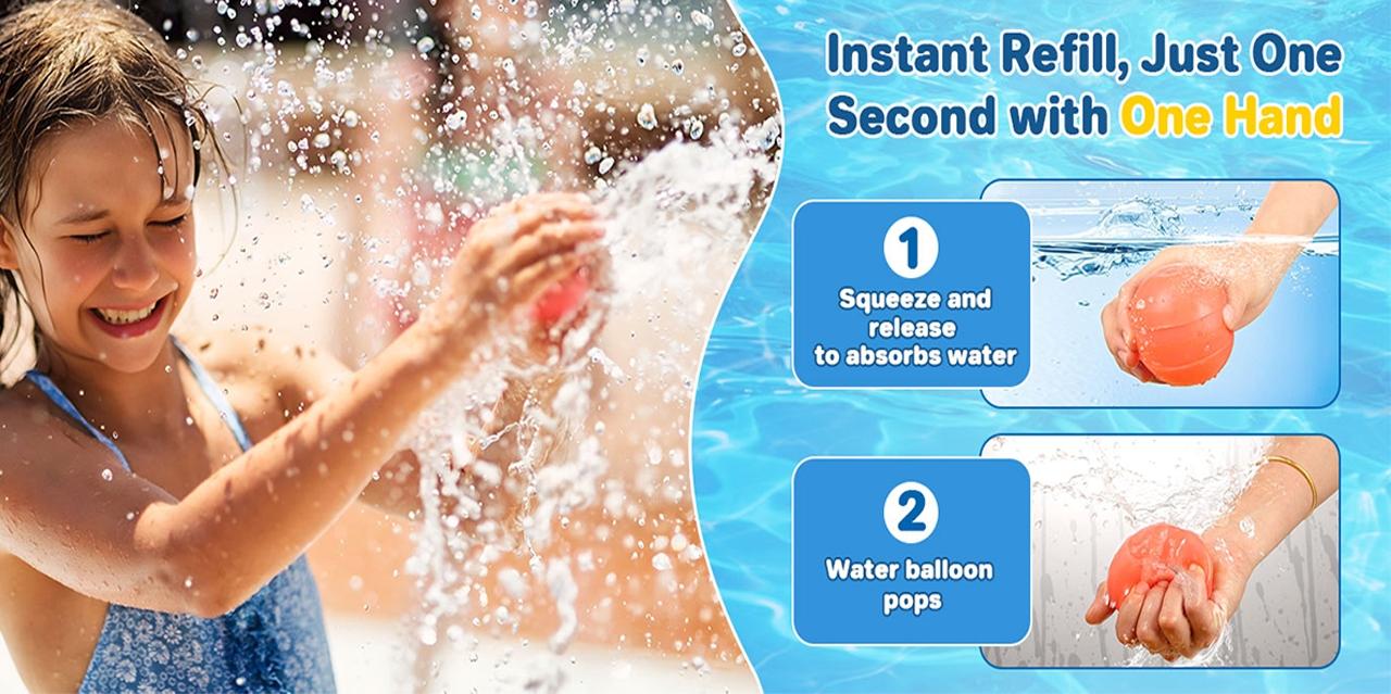 Stress Relief Water Ball Set, Sensory Toys for Kids Ages 8-12, Party Favors, Christmas Stocking Stuffers, Classroom Prizes, Birthday Gifts