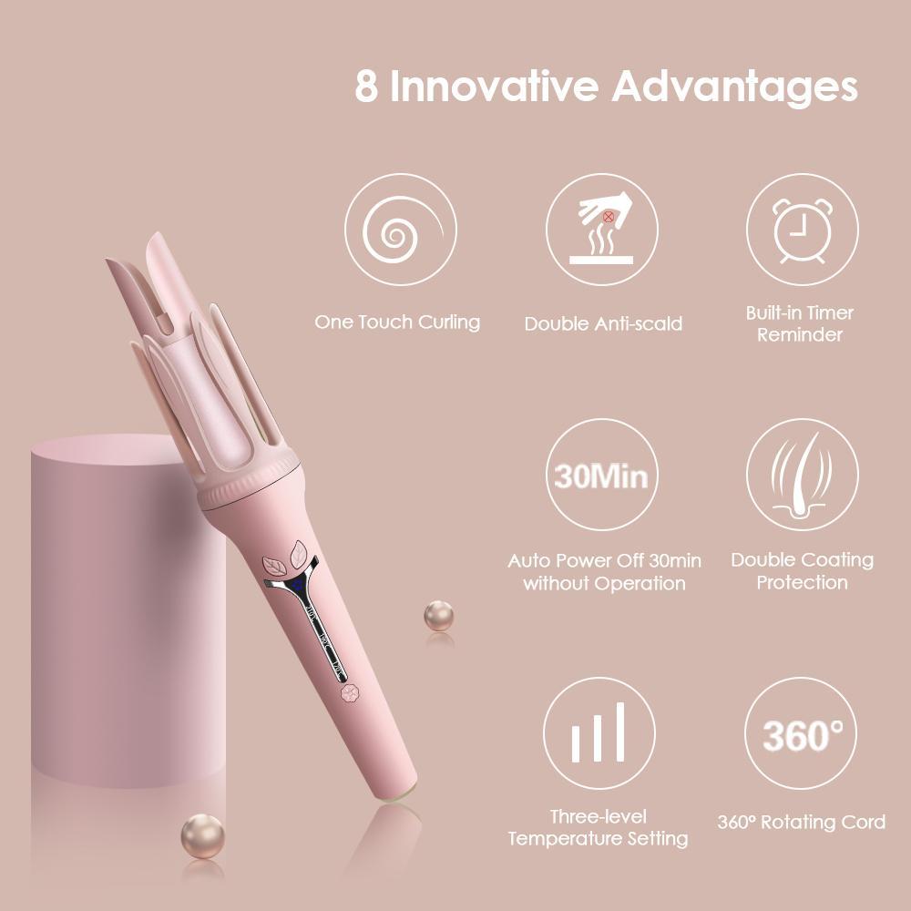 Faszin Automatic Hair Curling Iron, 32 mm/1.26 in Ceramic Curling Irons, Negative Ion Rotating Hair Curl Wand for Women, Automatic Hair Curler, Curling Stick, 3 Adjustable Temperature Modes, Hair Styler, Hair Styling Tools for Home Faszin Automatic Hair Curling Iron, 32 mm/1.26 in Ceramic Curling Irons, Negative Ion Rotating Hair Curl Wand for Women, Automatic Hair Curler, Curling Stick, 3 Adjustable Temperature Modes, Hair Styler, Hair Styling Tools for Home