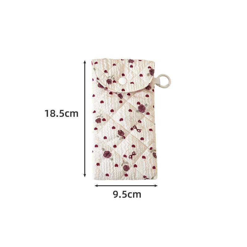Cute Cherry Pattern Eyeglass Storage Bag, Dustproof Sunglasses Protector Case, Portable Travel Glasses Holder, Women's Gift, Christmas Present, Accessories, Portable Sunglasses Organizer