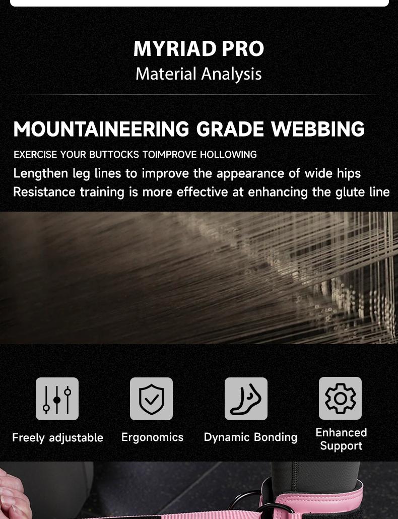 Manueklear Fitness Ankle & Wrist Strap, 6mm Sbr Cushion, Velcro Double Buckles, Universal for Ankle Wrist Thigh, Comfortable for Workout Gym Training